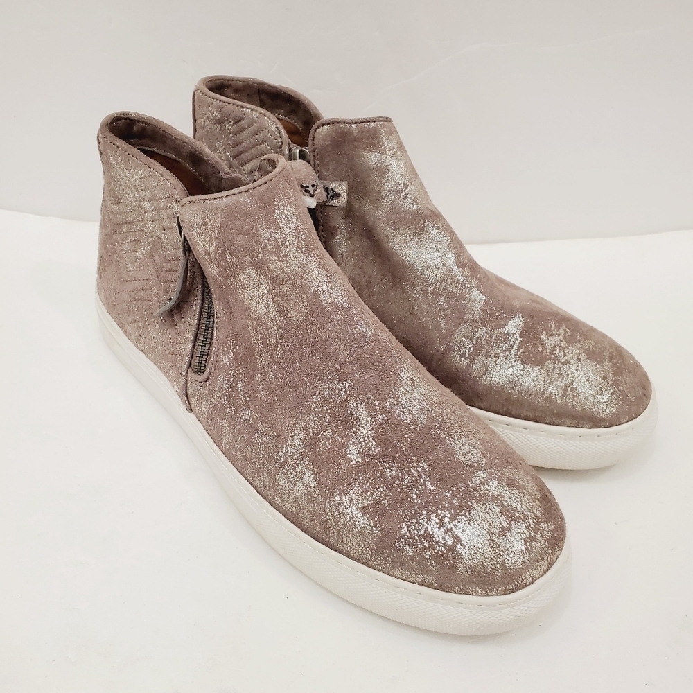 NEW Trask Lana Ankle Boot Sneaker Metallic Gray - Picture 2 of 6